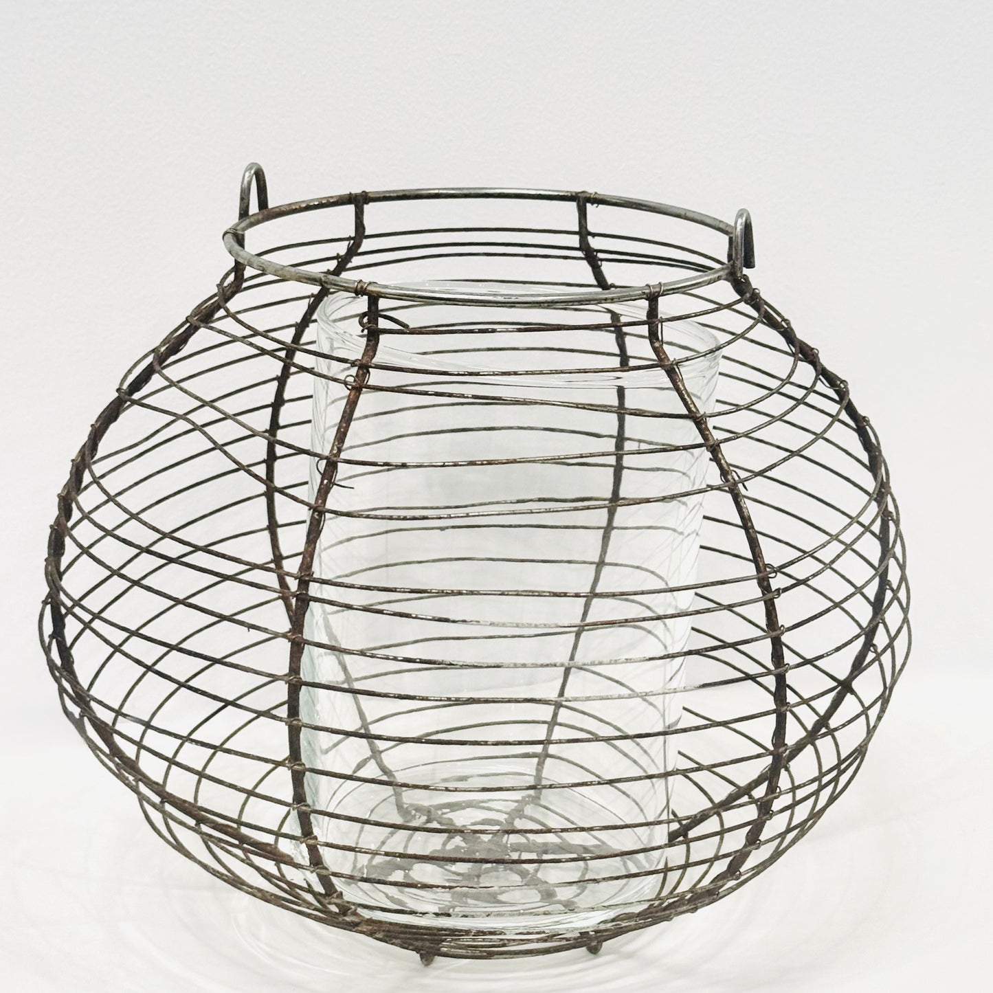 Wire Basket Vase (Inc. Glass)