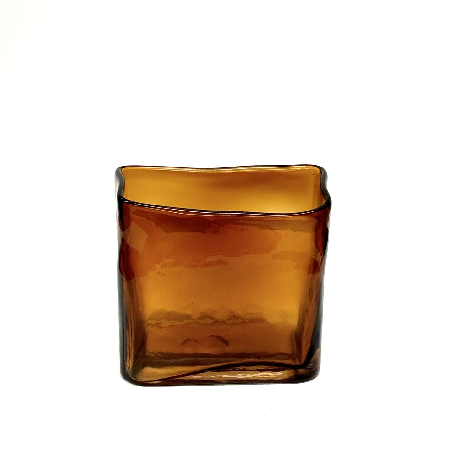 Handcast Glass Block Vase