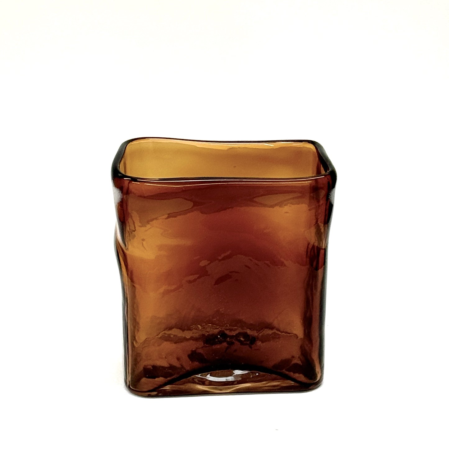 Handcast Glass Block Vase