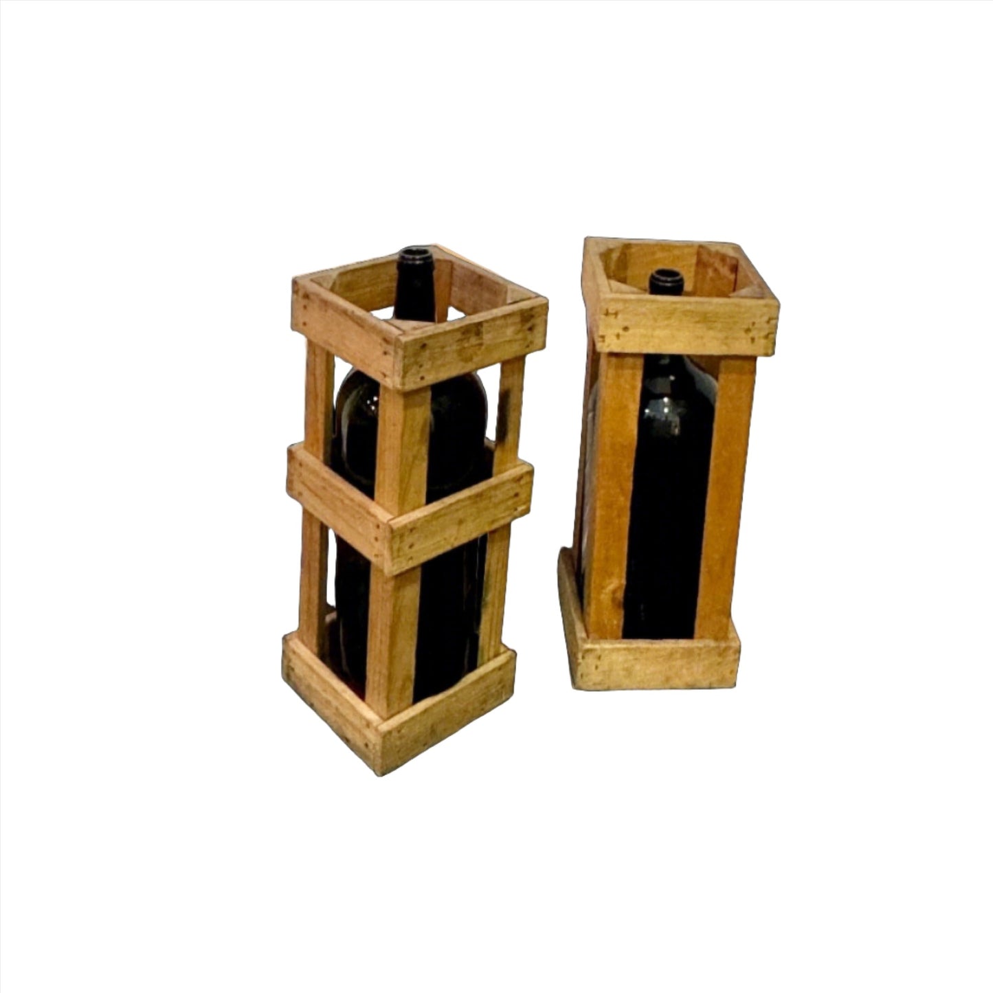 Vintage Big Wine Bottle & Crates