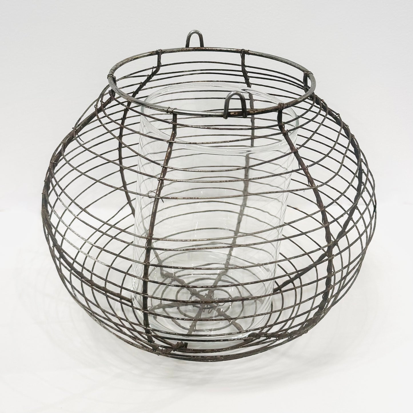 Wire Basket Vase (Inc. Glass)