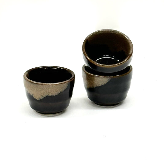 Copper Metallic Glaze Sake Cup