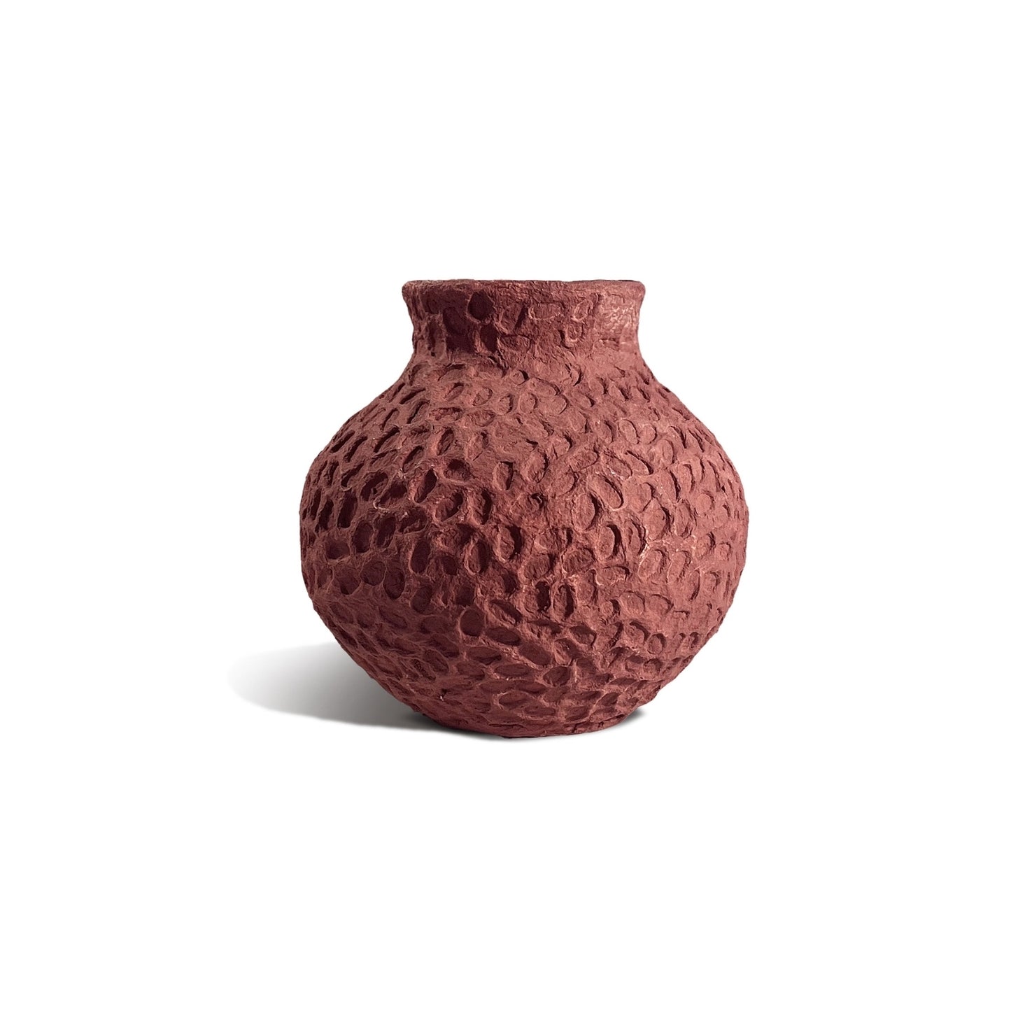 Cotton Stone Vase - Round Leaf