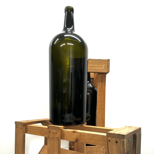 Vintage Big Wine Bottle & Crates